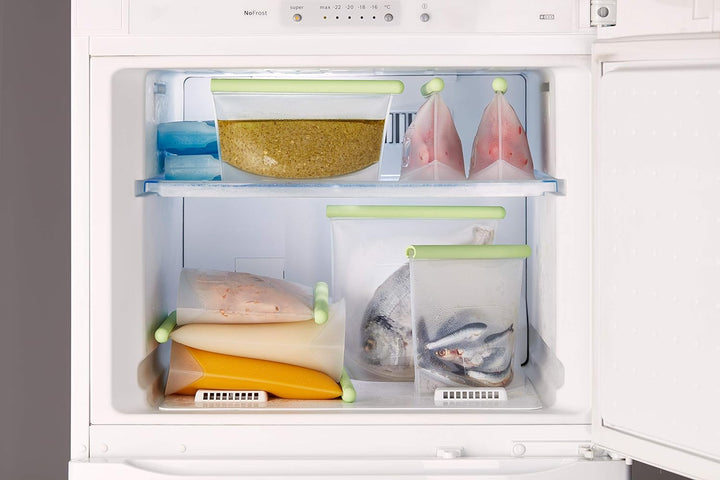 Lékué Silikonbeutel, 3er-Set, wiederverwendbar, grün Kit Grün, Kit Grün