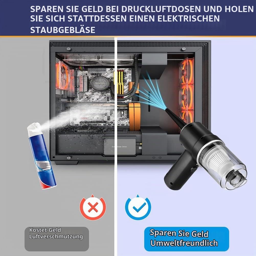 URAQT Handstaubsauger, 9000 Pa Leistungsstarker Handstaubsauger Akku, 3 in 1 Staubsauger mit Ladesta