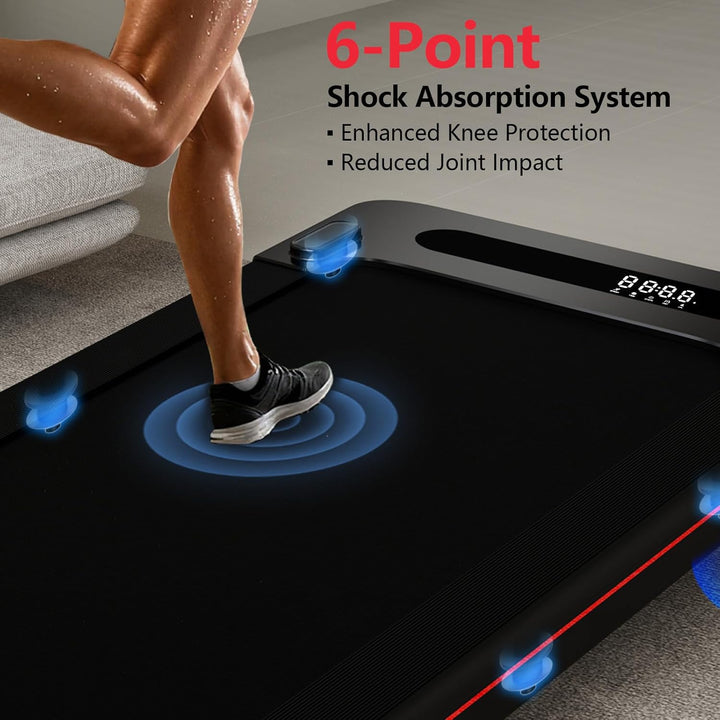 Bluearth Walking Pad mit 10% Automatische Steigung, Laufband Schreibtisch für Zuhause und Büro, Smar