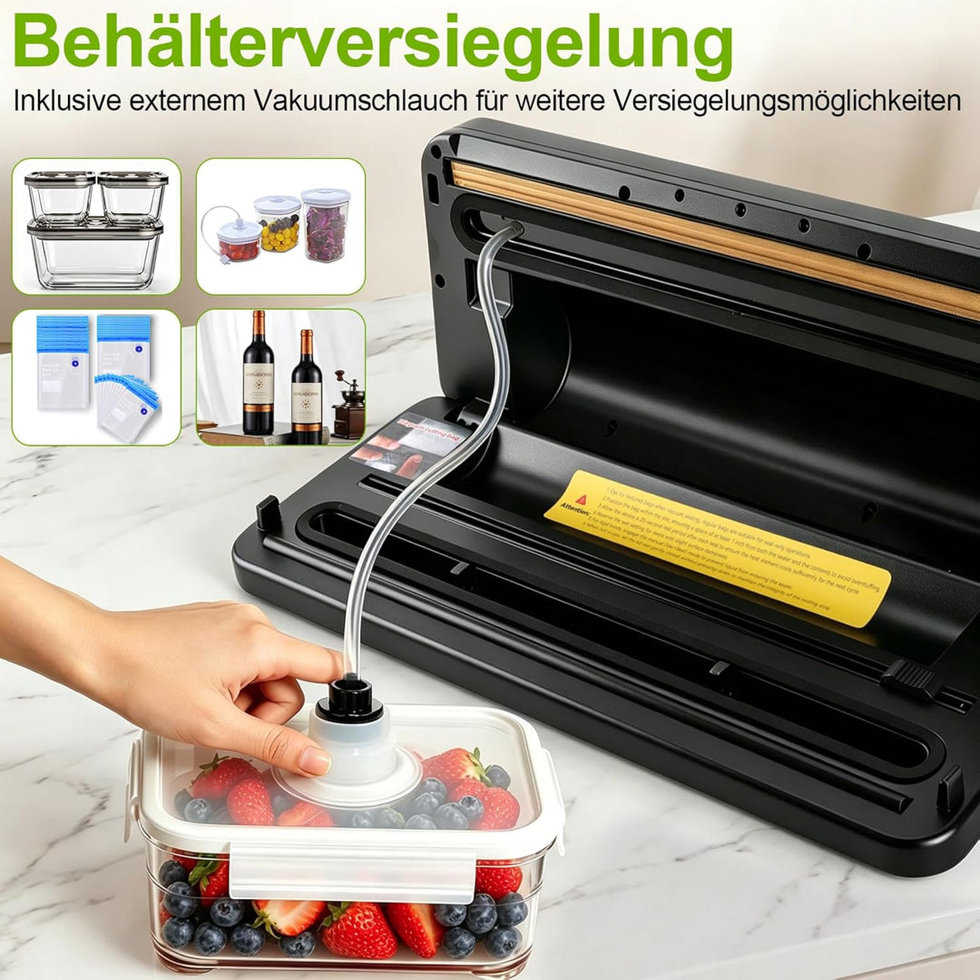 Vakuumiergerät für Lebensmittel, Automatisch Trocken- / Feucht Vakuumierer, Vacuum Sealer Machine mi