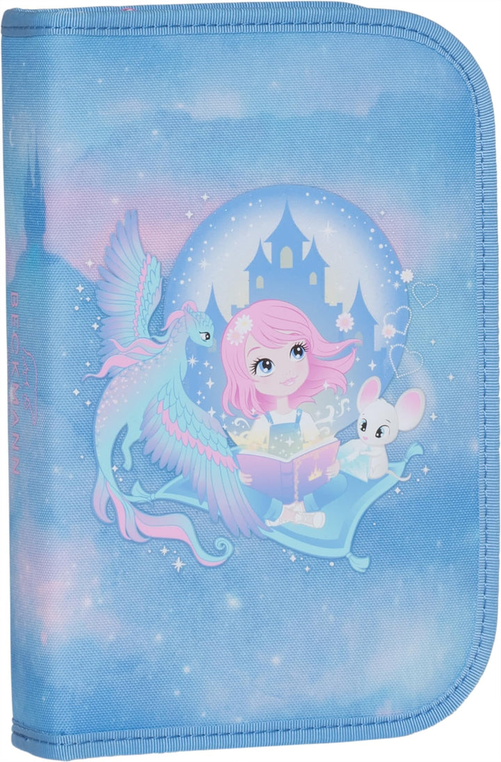 Beckmann, Federmappe Fairytale, mit Inhalt, Mäppchen Federtasche, Grundschule, 1. Klasse, Blue, Fair