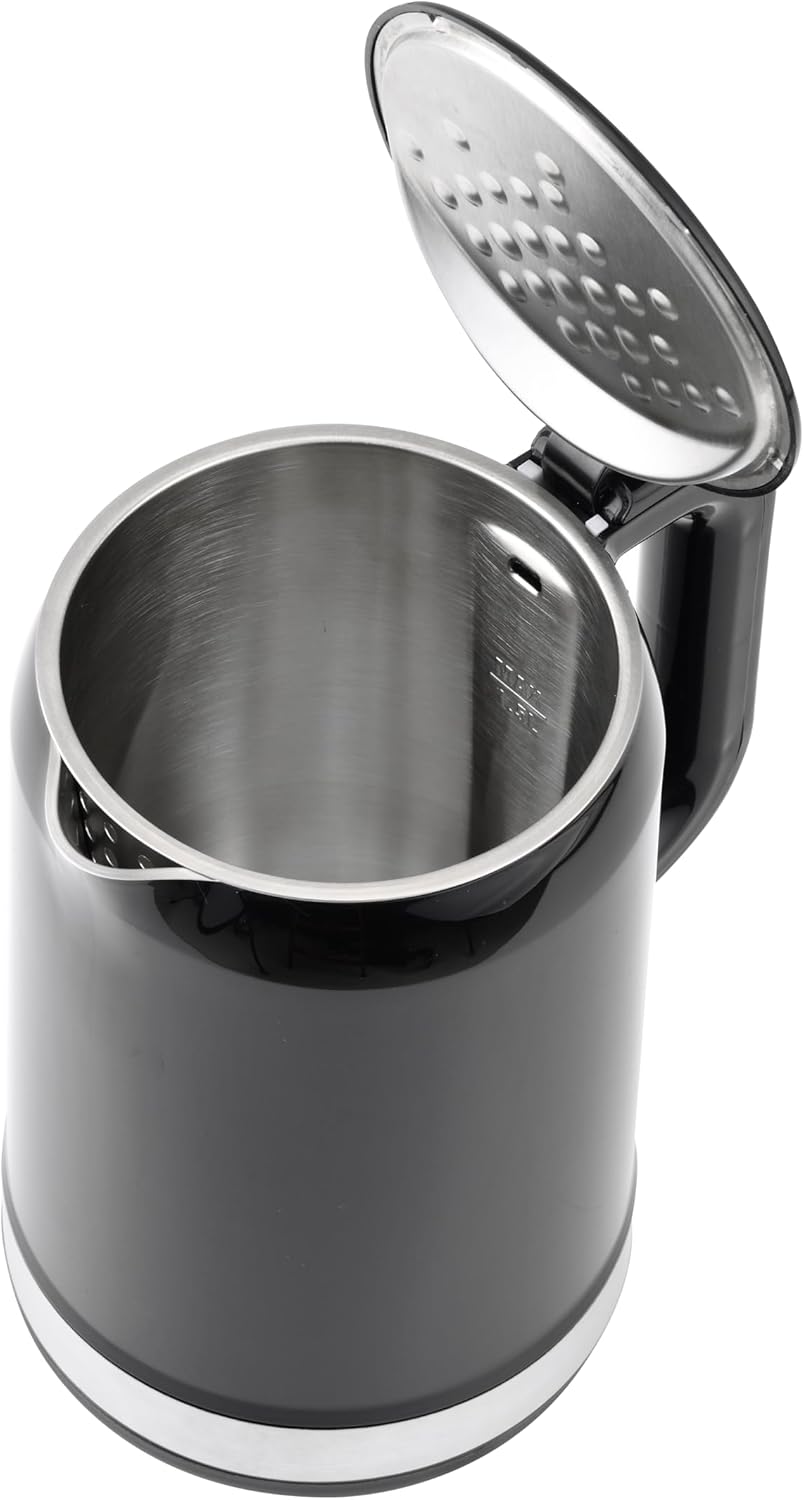 Siberg Wasserkocher Edelstahl 1,7 Liter, doppelwandiger Edelstahl, 2200 Watt, BPA frei, Abschaltauto