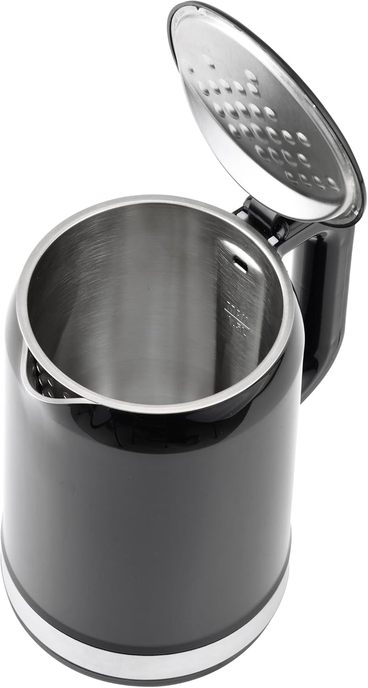Siberg Wasserkocher Edelstahl 1,7 Liter, doppelwandiger Edelstahl, 2200 Watt, BPA frei, Abschaltauto