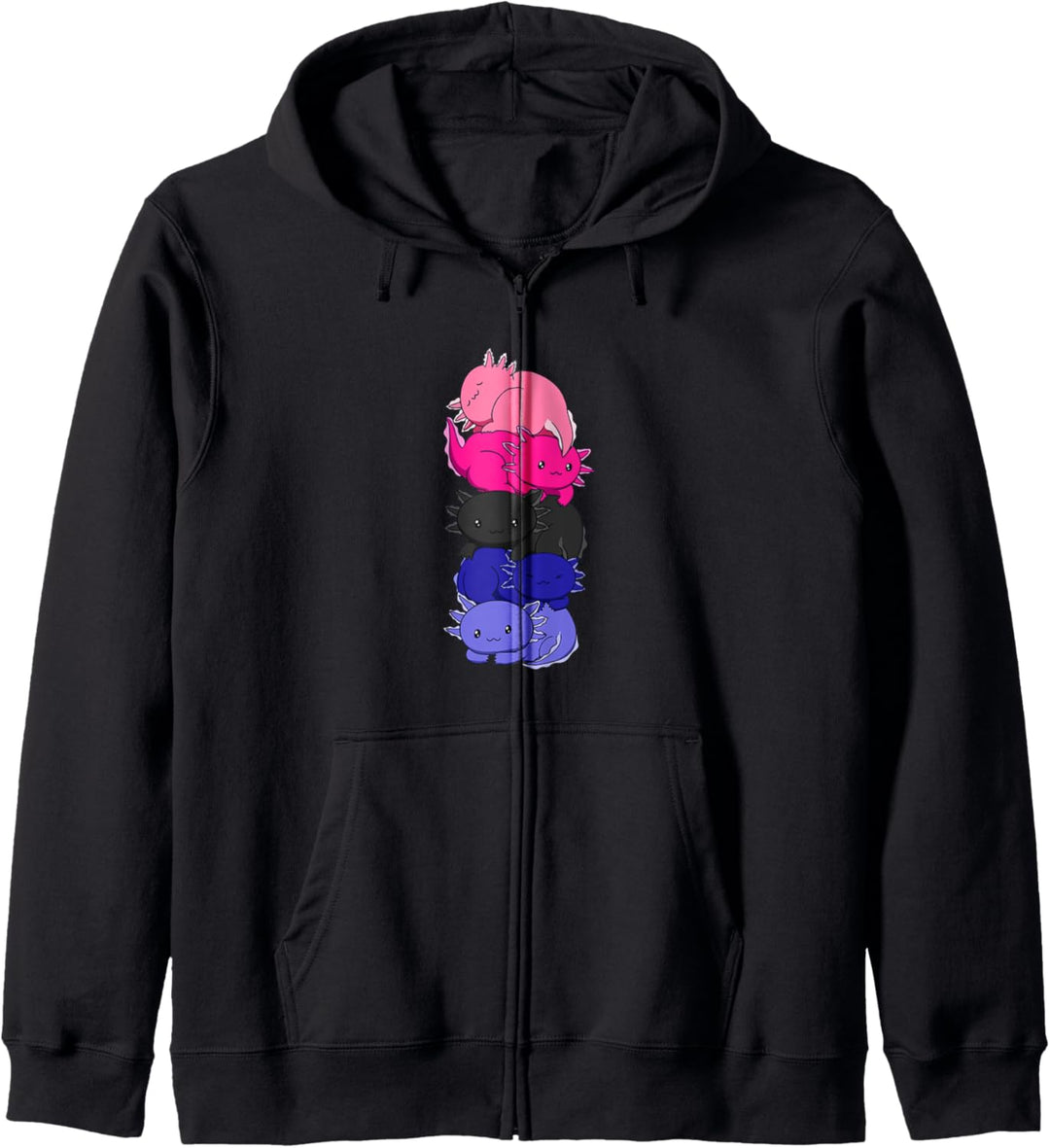 Omnisexuelle Flagge Axolotl Flor Kawaii Omnisexueller Stolz LGBTQ Kapuzenjacke