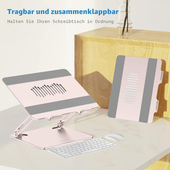 Gokeda Laptop Ständer, ergonomischer Laptopständer aus Aluminiumlegierung für den Schreibtisch, Note