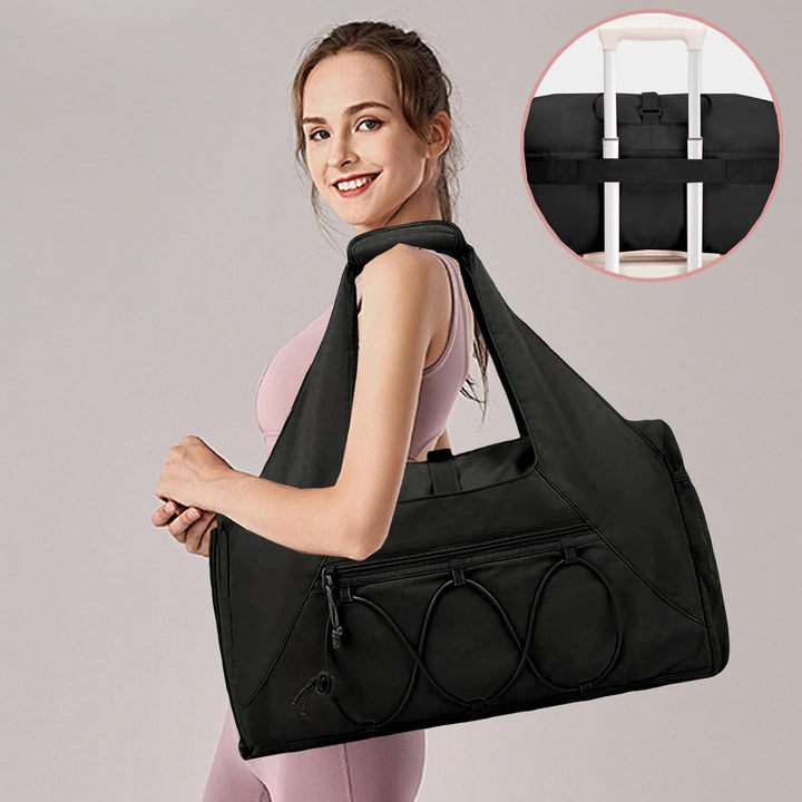 Gym Tasche Damen, Yogatasche mit Schuhfach, Nassfach and Wasserflaschenhalter, Sporttasche Fitnessta