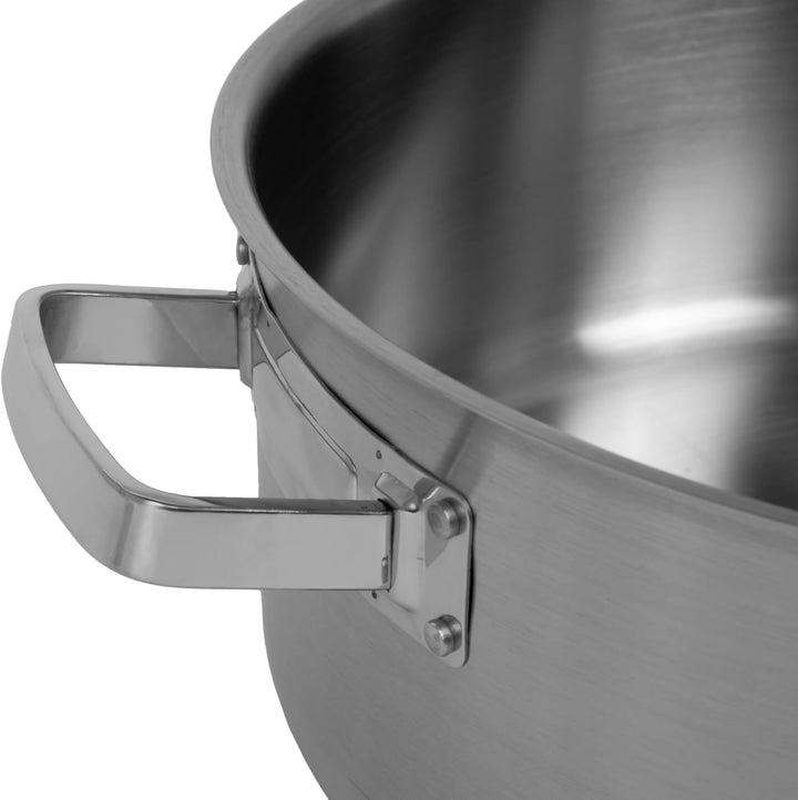TECHNICA Topf Induktion 18,8 l – Kochtopf Gross ⌀400 mm aus Edelstahl mit Deckel – Kapselboden – Für