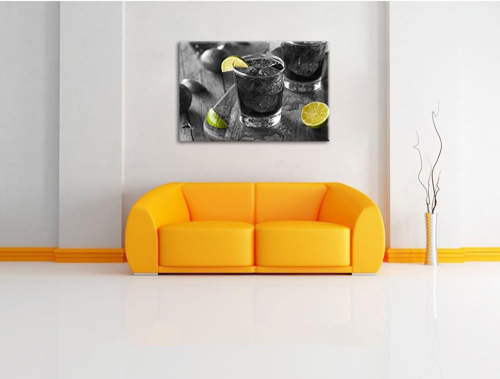 Pixxprint Erfrischender Cuba Libre als Leinwandbild/Grösse: 100x70 / Wandbild/Kunstdruck/fertig besp