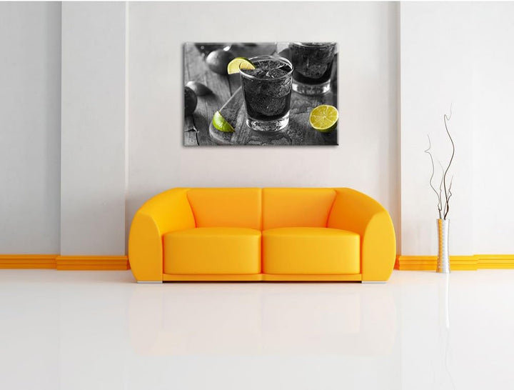 Pixxprint Erfrischender Cuba Libre als Leinwandbild/Grösse: 100x70 / Wandbild/Kunstdruck/fertig besp