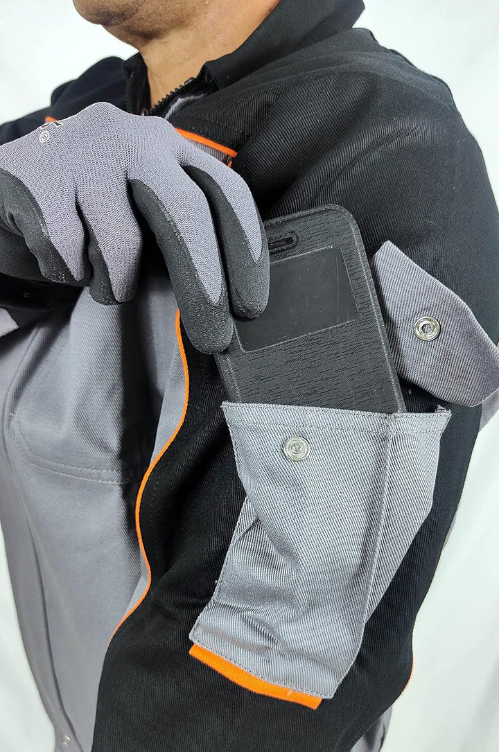Gahibre 3390 Jacke, 100% Baumwolle, 300 g, mehrere Taschen