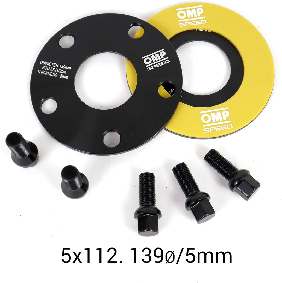 OMP SPEED SET ABSTANDHALTER OMP 5MM 5X112 57.1 M14X1.5 CONIC+14X1.5 BALL 5x112 57.1 5mm, 5x112 57.1
