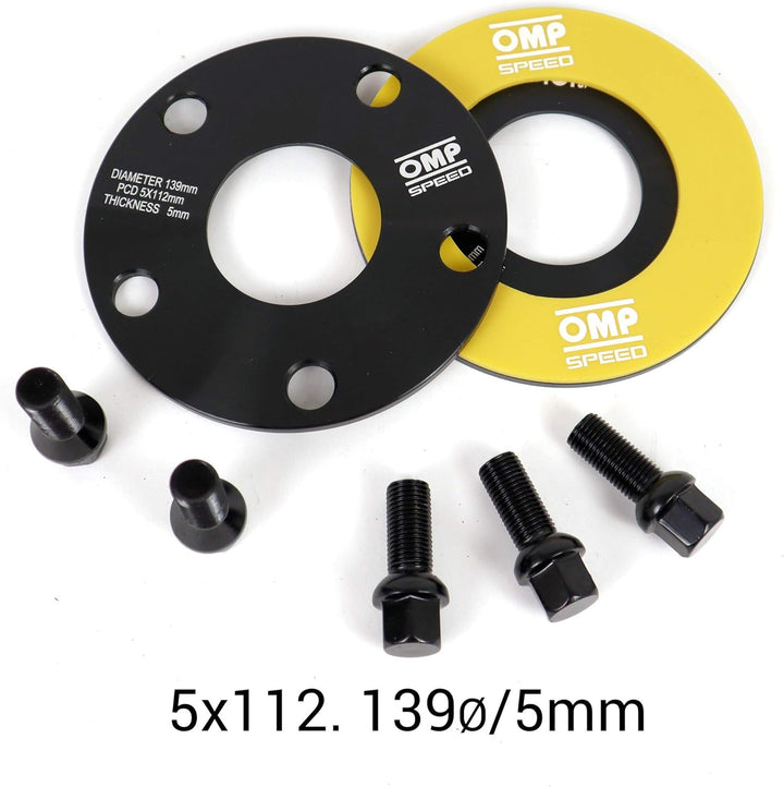 OMP SPEED SET ABSTANDHALTER OMP 5MM 5X112 57.1 M14X1.5 CONIC+14X1.5 BALL 5x112 57.1 5mm, 5x112 57.1