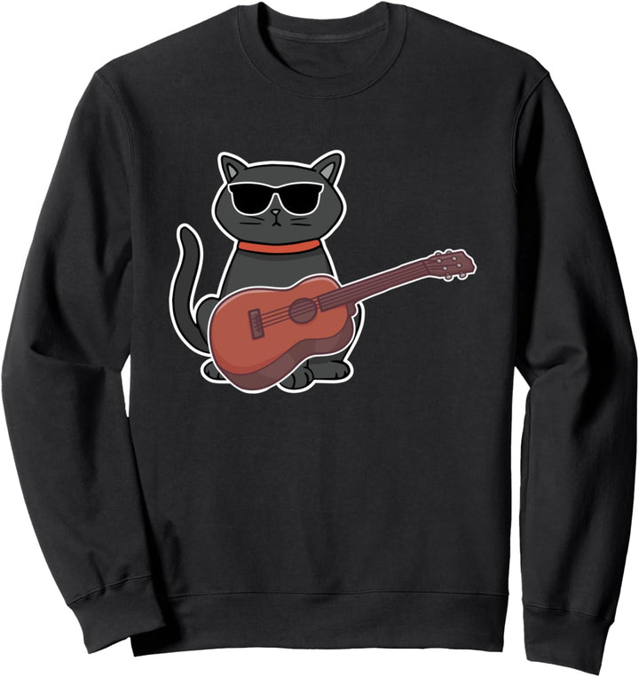 Katze Kater Ukulele Sweatshirt