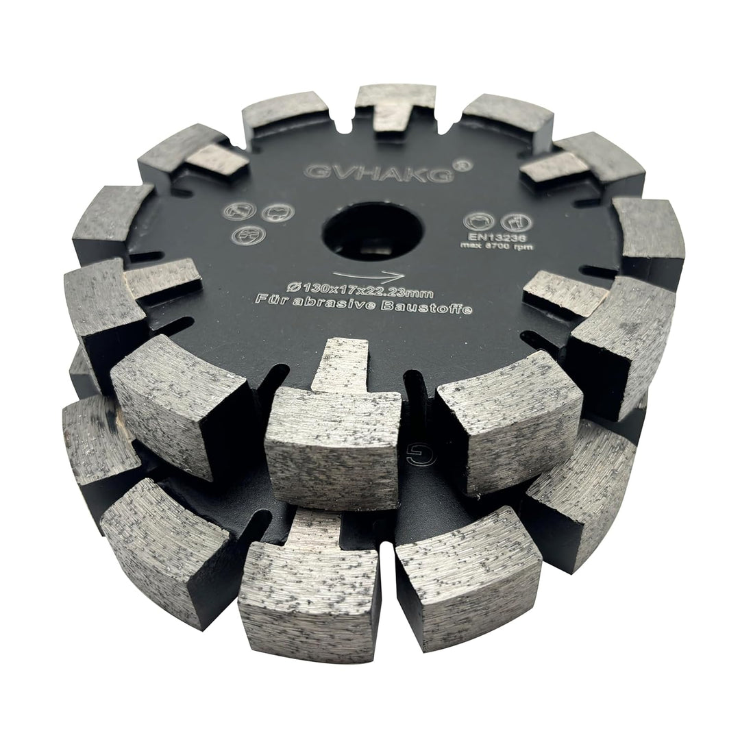 GVHAKG Tuck Point 130mm Diamant Fräser,Sehr verschleissfest Lange Lebensspanne für Estrich, Asphalt,