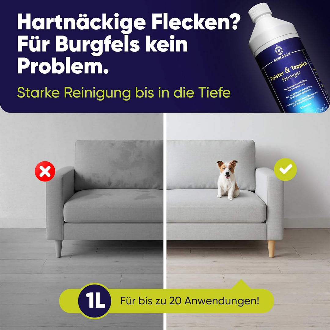 Polsterreiniger Waschsauger Reinigungsset mit Mikrofasertuch [Frischeduft] Teppichreiniger Mittel, T