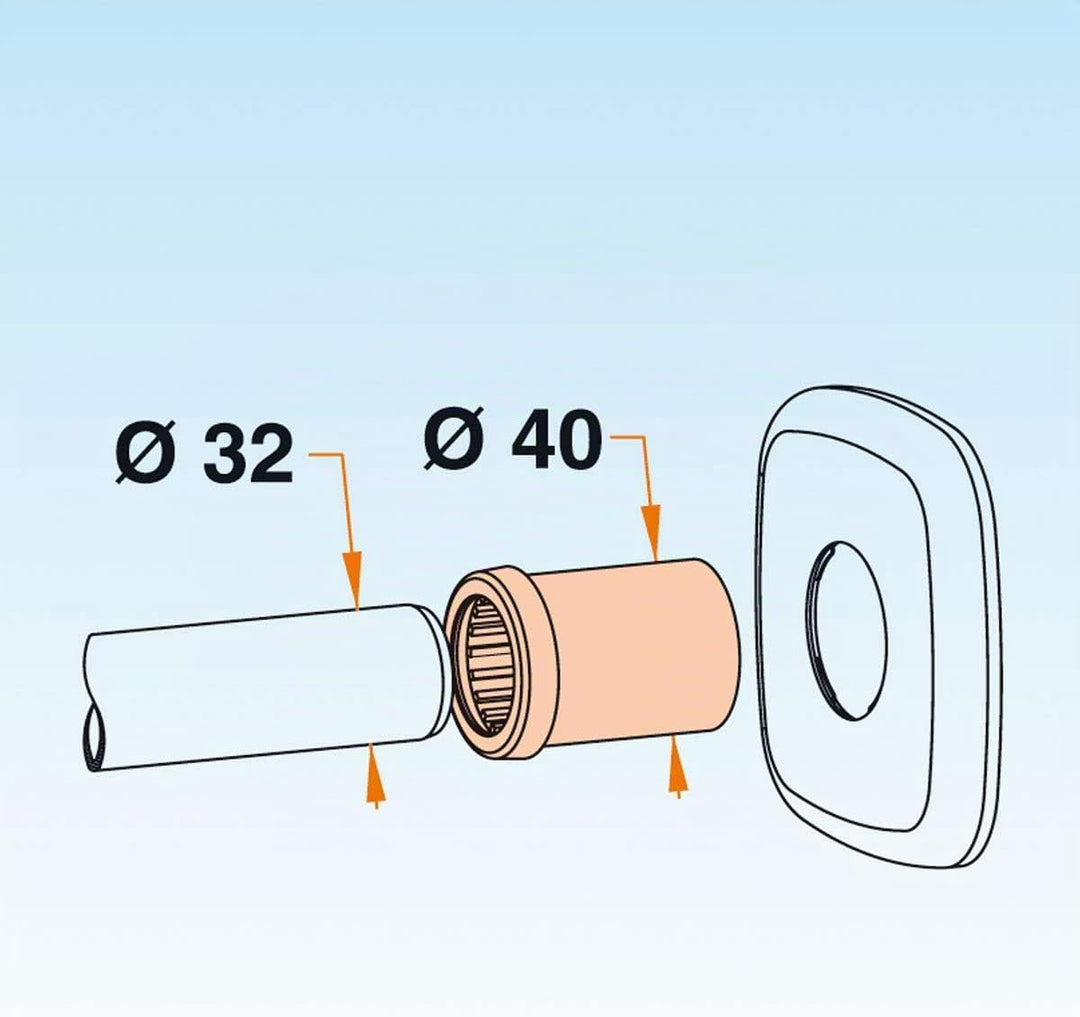 Lira LIA15100 glu Stop EINBAU MIT ANTI-SWELL-VENTIL, Weiss