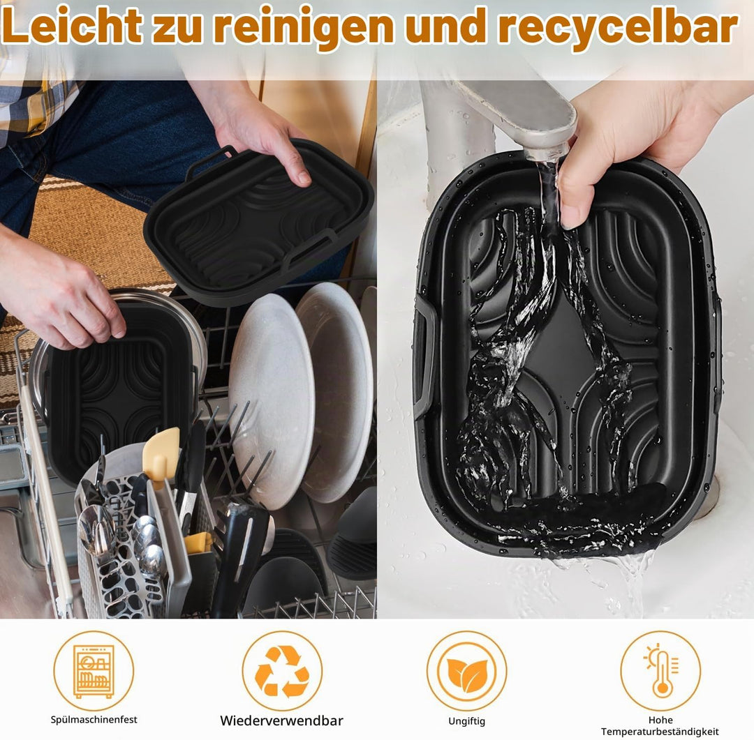 Heissluftfritteuse Zubehör für Ninja, Airfryer Zubehör für Ninja Foodi AF400EU AF451EU 9.5L Double S