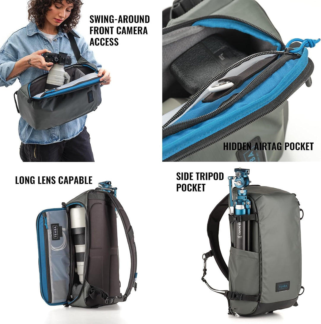 Tenba Solstice v2 Family v2 16L Sling Bag Tragetasche Grau, v2 16L Sling Bag Tragetasche Grau