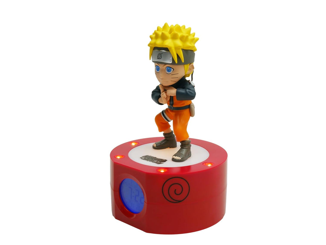 Teknofun - Naruto Shippuden Wecker - Beleuchteter Retro-Bildschirm - Digitale Anzeige - Programmierb