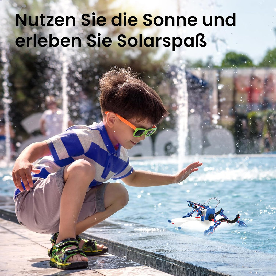 Sillbird Solar STEM Roboter Bausatz, 12-in-1 Lernspielzeug für Kinder Jungen ab 8 Jahren, Kreative G