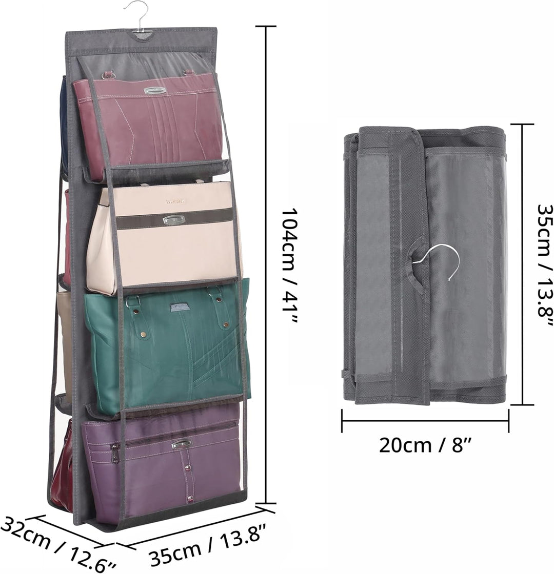 Winter Shore Handtaschen Aufbewahrung [2 Pack] - Faltbarer Kleiderschrank Organizer Hängend für Geld