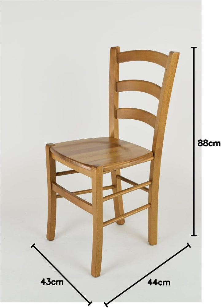 t m c s Tommychairs - Stuhl Venice für Küche und Esszimmer, Robuste Struktur aus lackiertem Buchenho