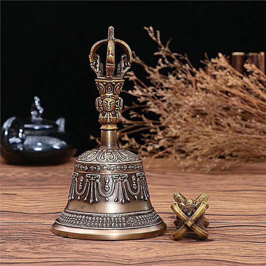 Meditationsglocke,Mini Tibetische Glocken Bajra Set | Handgefertigte Singing Bowl Dorje Vajra Buddhi