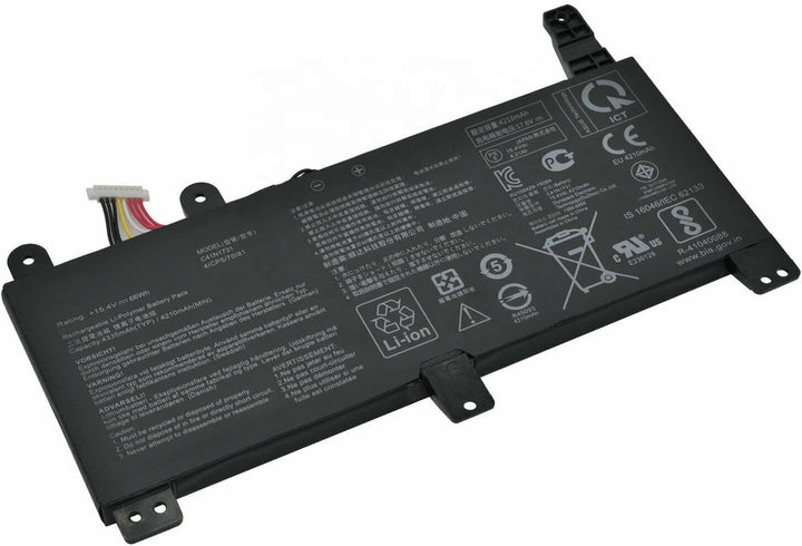 7XINbox C41N1731 15,4V 66Wh 4335mAh Laptop Akku Ersatz für Asus GL504 GL504GM GL504GS ROG Strix GL50