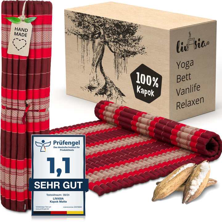 livasia Rollmatte Rollmatratze L-200x110x4,5cm, Gästebett Gästematratze 1 Person, Reisebett Kofferra
