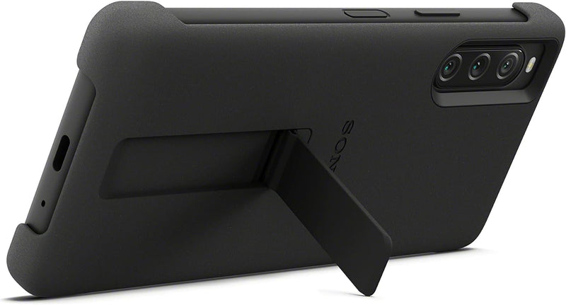 Sony Stilvolle Hülle mit Standfuss für das Xperia 10 V, Gojischwarz, Gojischwarz