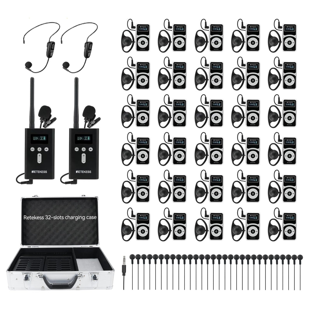 Retekess T130Pro Kabelloses Tour Guide System, Abgestufte Geräuschreduzierung, Audio Whisper Tour Gu
