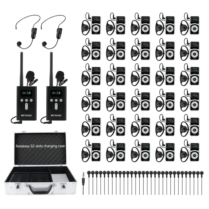Retekess T130Pro Kabelloses Tour Guide System, Abgestufte Geräuschreduzierung, Audio Whisper Tour Gu