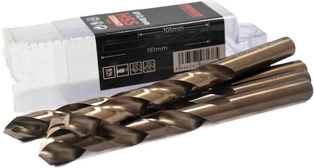 Ferrcan HSS Metallbohrer DIN338 M35 kobalt 7-13 mm (5er Pack) 12mm, 12mm