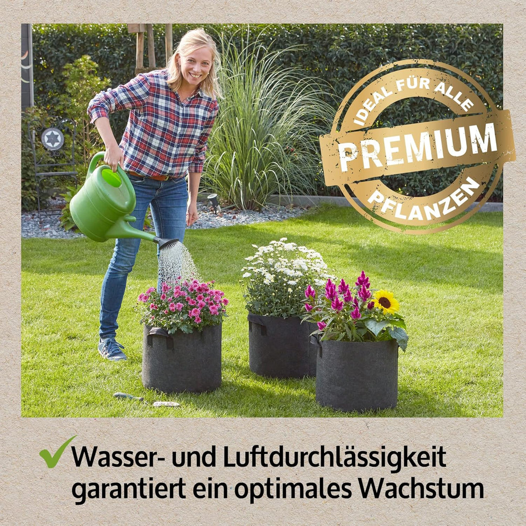 zooprinz Premium 30 L oder 60 L Pflanztaschen aus dickem Vlies – Pflanzsäcke perfekt für Blumen, Tom
