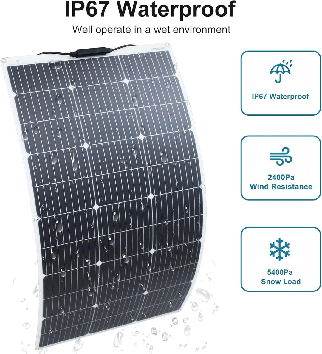 Monokristallines 200W 12V Flexibles Solarpanel Kit Für Outdoor mobile Nutzung 200W Solar Panel Syste