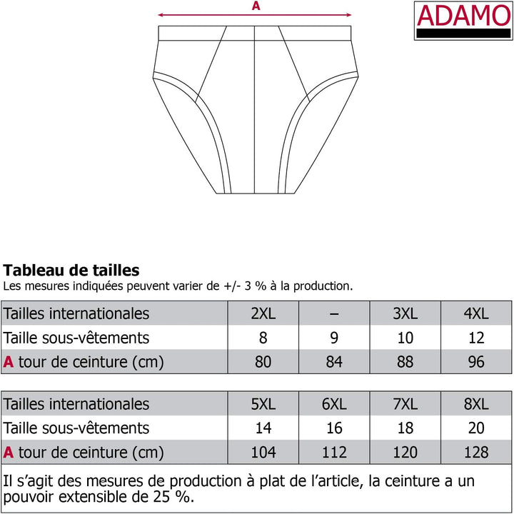 Grosse Grössen - Adamo Herrenslip 3er Pack in Übergrösse 10