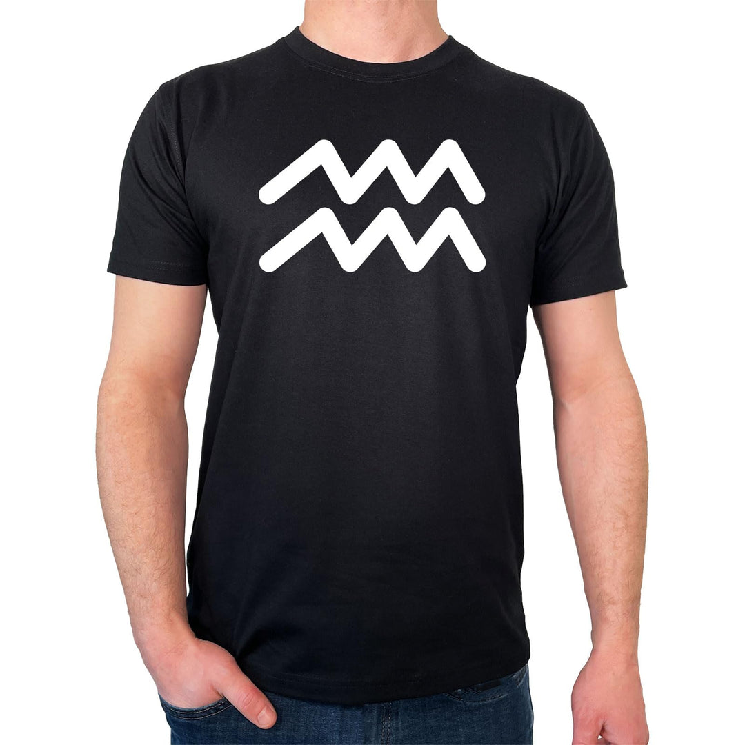 Herren T-Shirt Wassermann Sternzeichen Zeichen Geschenk Grösse S-3XL Bio Baumwolle Fairtrade Wasserm