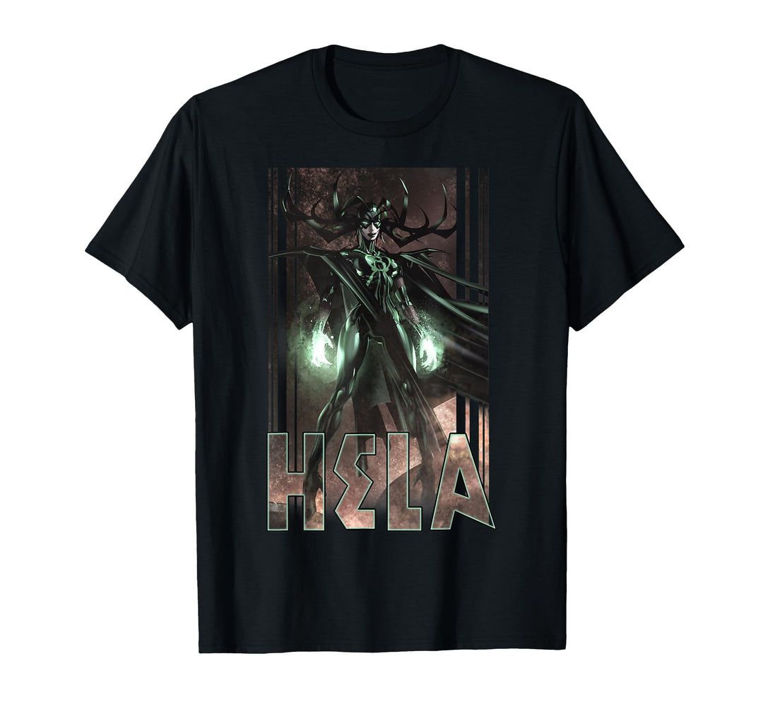 Men's Marvel Hela Gathering the Dead Comic Graphic T-Shirt Large Asphalt