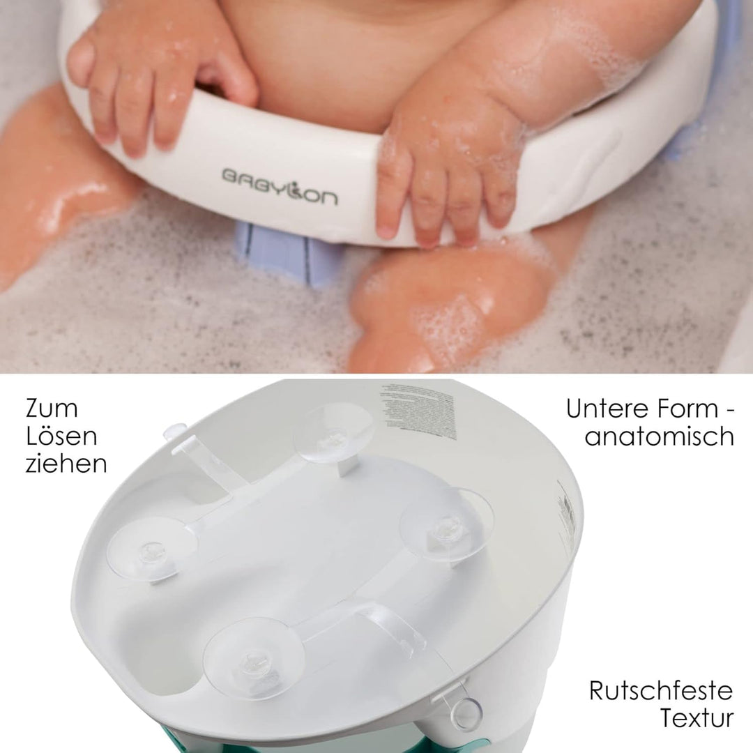 BABYLON Baby Badesitz für Badewanne Nemo – Badewannensitz Baby ab 6 Monate – Rutschfester Baby Bath