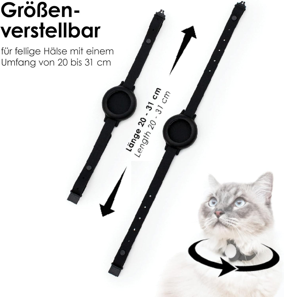 LucyBalu Katzenhalsband NEMO für den AirTag* I sicher, leicht, bequem I Halsband für Katzen mit Sich