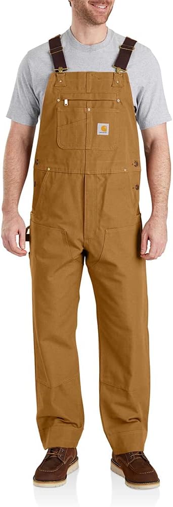 Carhartt Herren Latzhose 44W / 28L Carhartt Brown, 44W / 28L Carhartt Brown