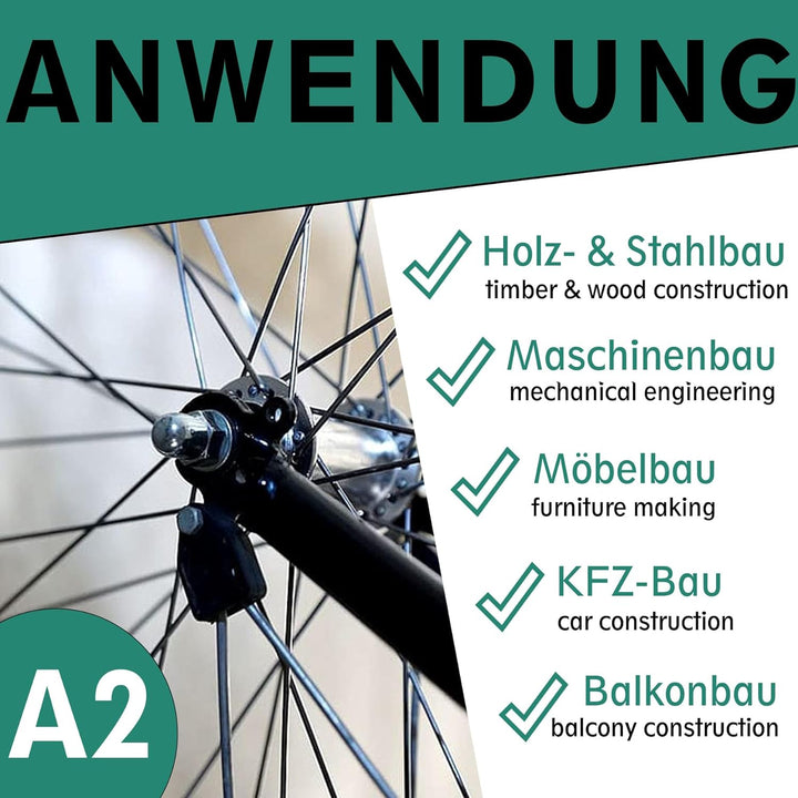 Hutmutter hohe Form nach DIN 1587 rostfreier Edelstahl A2 V2A Sechskant-Hutmuttern (100 Stück, M12)