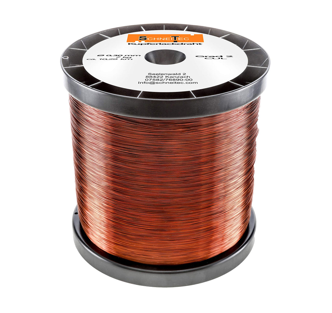 Kupferlackdraht W210 Ø 0,30 mm 7 kg CU Lackdraht Grad 2 CUL Kupferdraht Gewicht 7 Kilogramm Durchmes