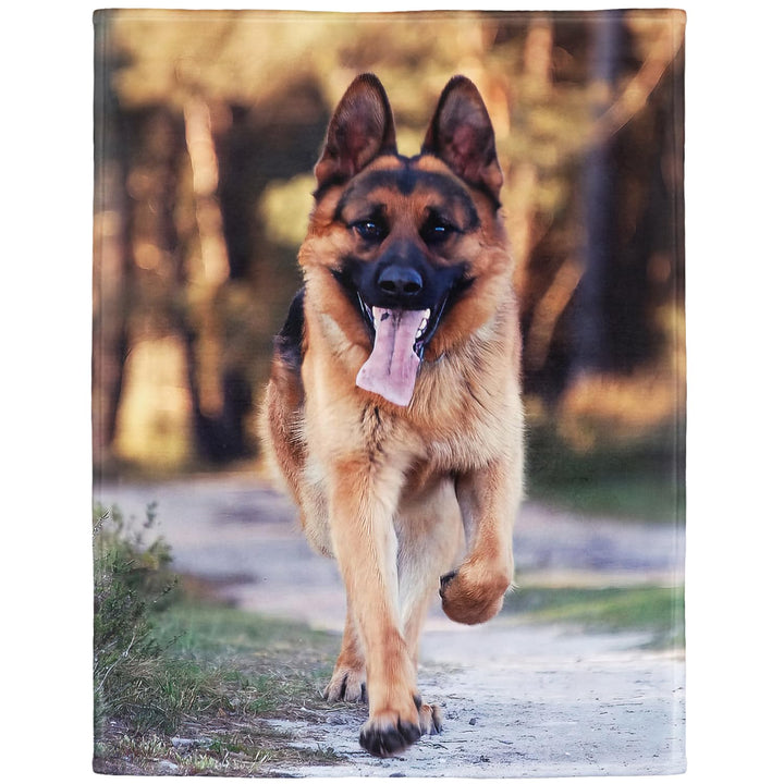 YISUMEI - 150 x 200 cm Decke - Netter Haustier Schäferhund Hund Fleecedecke,Kaschmir-Gefühl Kuscheld