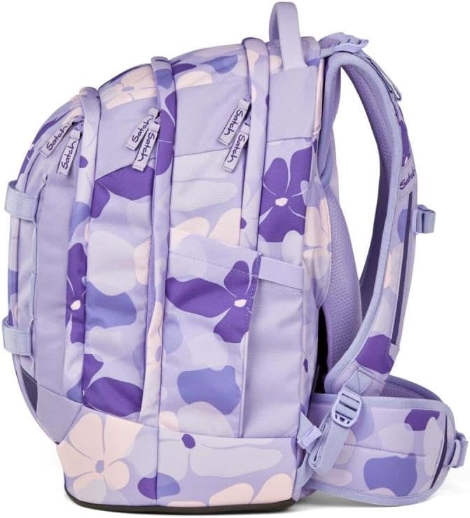 Satch pack Schulrucksack Set 2tlg. inkl. Schlamperbox (Lilac Blossom), Lilac Blossom