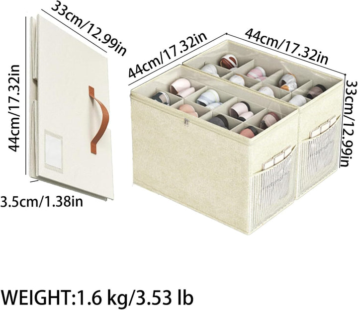 Verstellbare Schuh-Aufbewahrungsbox mit transparenter Oberseite, faltbarer Schuh-Organizer mit Trenn