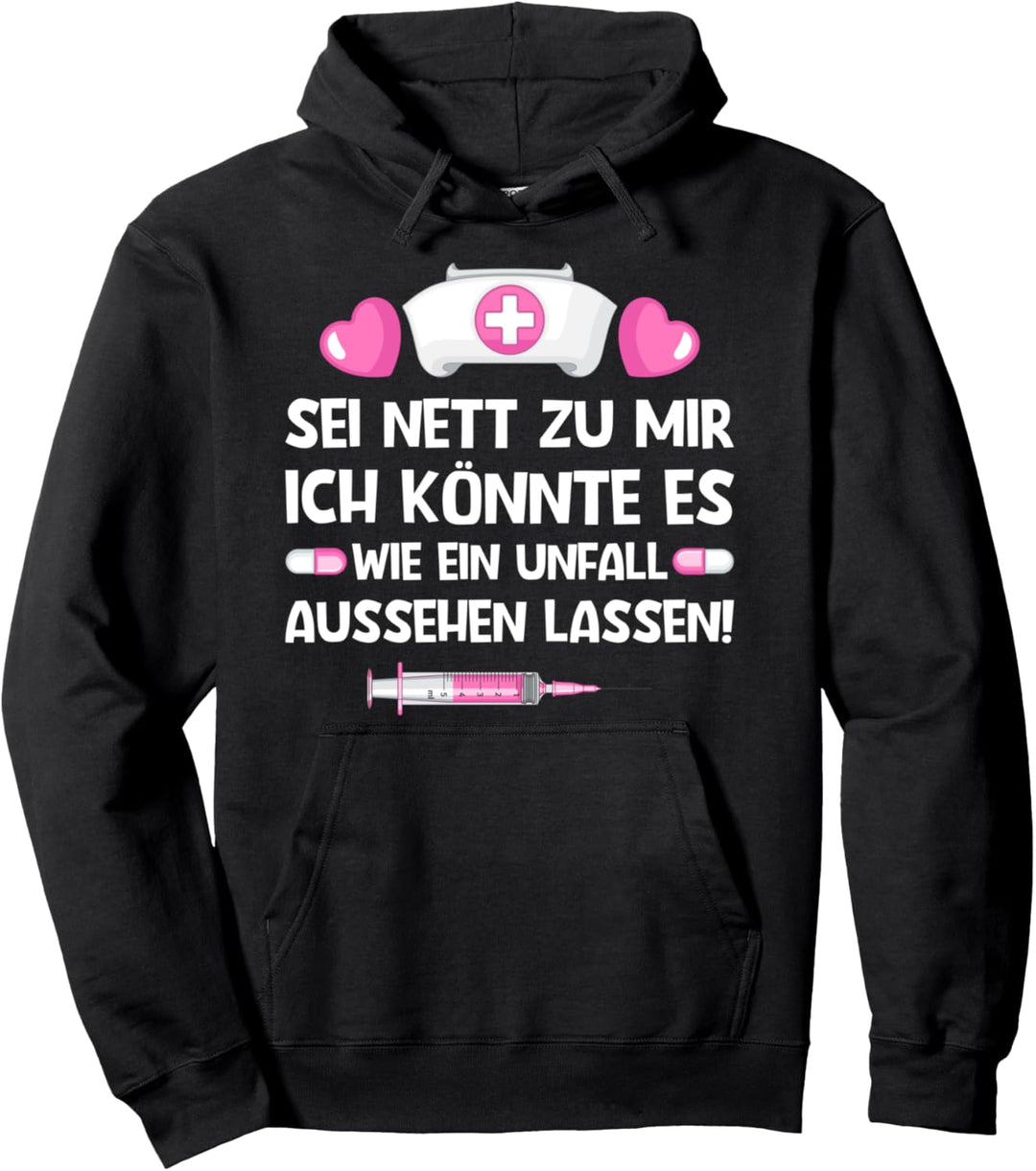 Krankenschwester Arzthelferin Sprüche Pflegekraft Pflegerin Pullover Hoodie