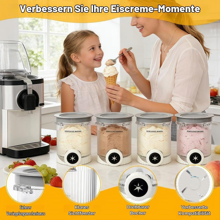 Behälter für Ninja Swirl, Tubs Zubehör für Die Eismaschinen Der Serien Creami NC700, NC701, NC701Q u