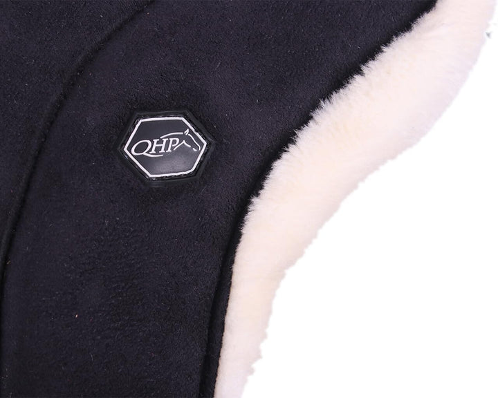 QHP Bareback Pad Sattelkissen, Grösse:WB, Farbe:schwarz Plein Schwarz, Plein Schwarz