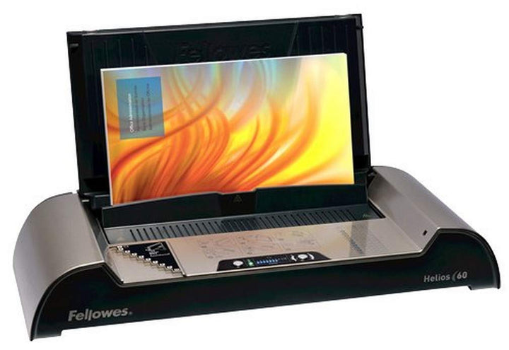 Fellowes 5642001 Büro Thermobindegerät Helios 60 platin/schwarz Single 600 Blatt, Single 600 Blatt